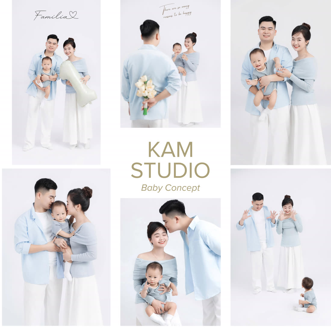 Gia đình — tông xanh